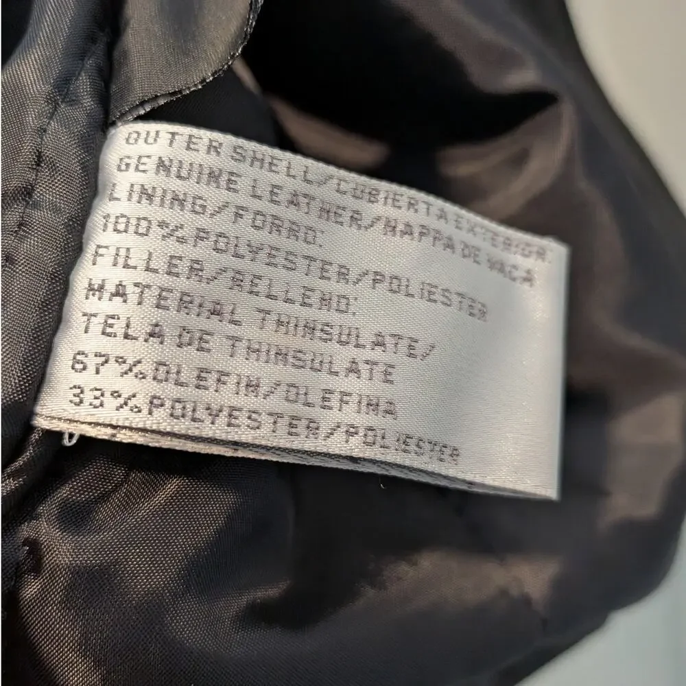Vintage Jacqueline Ferrar Women's Sz XL Black Leather Trench Coat Zip Out Lining